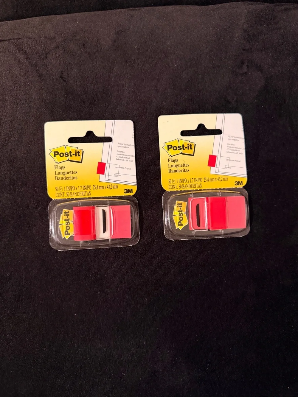 Post-it Brand Red Page Flags 1” x 1.7” | New 2-Pack Lot | (100 Total Flags)